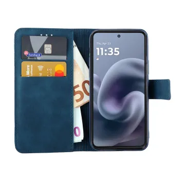 LIME ESSENTIAL ΘΗΚΗ MOTOROLA MOTO G17 XT2623-2 6.72in MAGNET BOOK STAND CLIP DARK BLUE