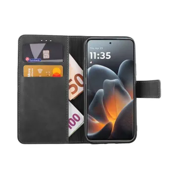 LIME ESSENTIAL ΘΗΚΗ MOTOROLA SIGNATURE 5G 6.8in MAGNET BOOK STAND CLIP GREY