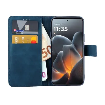LIME ESSENTIAL ΘΗΚΗ MOTOROLA SIGNATURE 5G 6.8in MAGNET BOOK STAND CLIP DARK BLUE