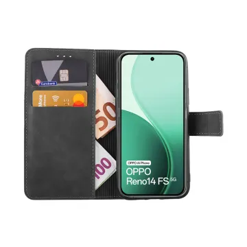LIME ESSENTIAL ΘΗΚΗ OPPO RENO14 FS 5G 6.57in MAGNET BOOK STAND CLIP GREY