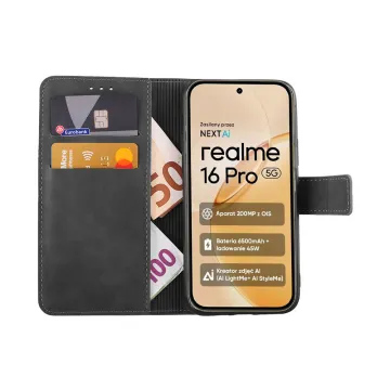 LIME ESSENTIAL ΘΗΚΗ REALME 16 PRO 5G 6.78in MAGNET BOOK STAND CLIP GREY