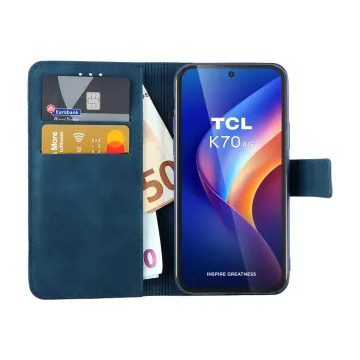 LIME ESSENTIAL ΘΗΚΗ TCL K70 6.75in MAGNET BOOK STAND CLIP DARK BLUE