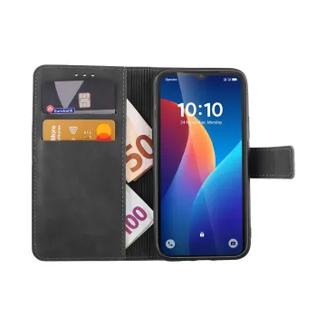 LIME ESSENTIAL ΘΗΚΗ TCL K70 SE 6.56in MAGNET BOOK STAND CLIP GREY