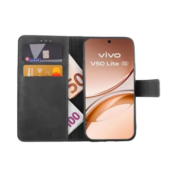 LIME ESSENTIAL ΘΗΚΗ VIVO V50 LITE 5G 6.77in MAGNET BOOK STAND CLIP GREY