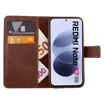 LIME ESSENTIAL ΘΗΚΗ XIAOMI REDMI NOTE 17 4G/5G 6.99in MAGNET BOOK STAND CLIP CHESTNUT BROWN