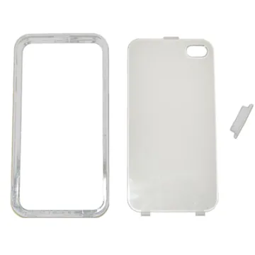 VOLTE-TEL ΘΗΚΗ IPHONE 4G/4S FACEPLATE-BUMPER V035 WHITE-TRANSPARENT
