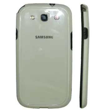 VOLTE-TEL ΘΗΚΗ SAMSUNG I9300 BUMPER PC-SILICONE WHITE-BLACK