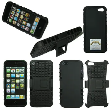 VOLTE-TEL ΘΗΚΗ IPHONE SE/5S/5 2 IN 1 TPU-STAND TOUGH TIRE BLACK