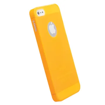 VOLTE-TEL ΘΗΚΗ IPHONE SE/5 BUMPER METAL BUTTON TRANSPARENT-ORANGE