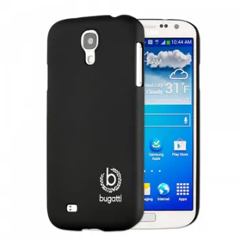 BUGATTI ΘΗΚΗ SAMSUNG S4 I9505 FACEPLATE CLIP ON COVER BLACK SILK
