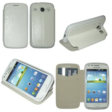 VOLTE-TEL ΘΗΚΗ SAMSUNG CORE I8260 ECO LEATHER - PU BOOK STAND WHITE