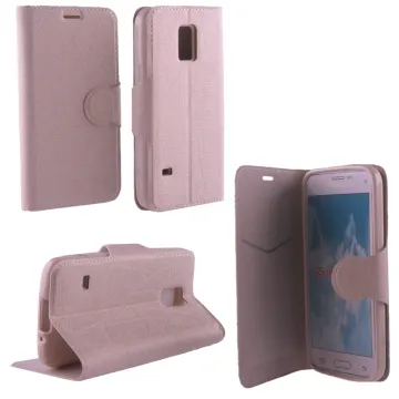 VOLTE-TEL ΘΗΚΗ SAMSUNG S5 MINI G800F LINE LEATHER-TPU BOOK STAND WHITE