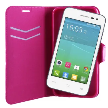 VOLTE-TEL ΘΗΚΗ ALCATEL 5050 OT POP S3 LINE LEATHER-TPU BOOK STAND PINK