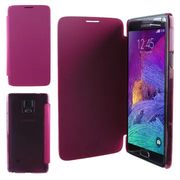 IDOL 1991 FACE-BOOK CLEAR ΘΗΚΗ SAMSUNG NOTE 4 N910 LEATHER PINK