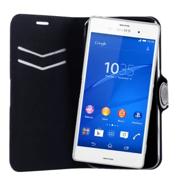 VOLTE-TEL ΘΗΚΗ SONY XPERIA Z3 COMPACT LINE LEATHER-TPU BOOK STAND BLACK