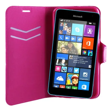 VOLTE-TEL ΘΗΚΗ MICROSOFT LUMIA 535 LINE LEATHER-TPU BOOK STAND PINK