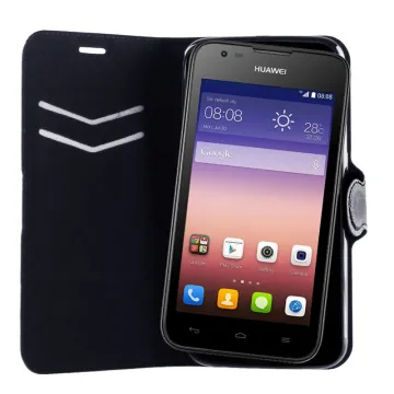 VOLTE-TEL ΘΗΚΗ HUAWEI ASCEND Y550 LINE LEATHER-TPU BOOK STAND BLACK