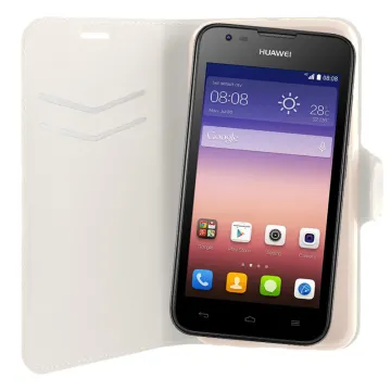 VOLTE-TEL ΘΗΚΗ HUAWEI ASCEND Y550 LINE LEATHER-TPU BOOK STAND WHITE