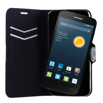 VOLTE-TEL ΘΗΚΗ LENOVO A859 PU LEATHER BOOK-STAND BLACK