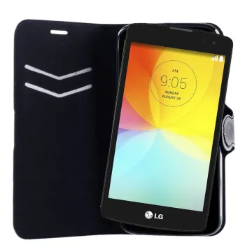 VOLTE-TEL ΘΗΚΗ LG L FINO D290 LINE LEATHER-TPU BOOK STAND BLACK