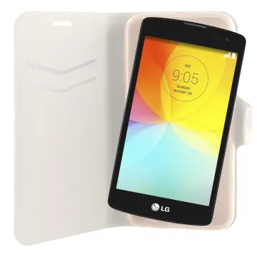 VOLTE-TEL ΘΗΚΗ LG L FINO D290 LINE LEATHER-TPU BOOK STAND WHITE