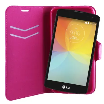 VOLTE-TEL ΘΗΚΗ LG L BELLO D331 LINE LEATHER-TPU BOOK STAND PINK