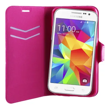 VOLTE-TEL ΘΗΚΗ SAMSUNG CORE PRIME G360F LINE LEATHER-TPU BOOK STAND PINK