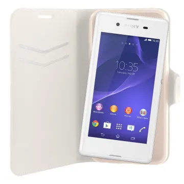 VOLTE-TEL ΘΗΚΗ SONY XPERIA E3 D2202 LINE LEATHER-TPU BOOK STAND WHITE