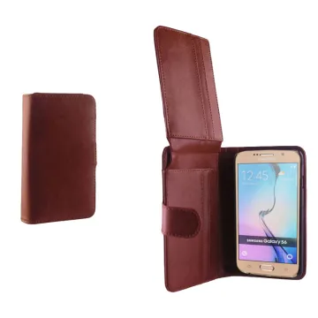 IDOL 1991 2IN1 BUSINESS WALLET ΘΗΚΗ SAMSUNG S6 BOOK+COVER CAMEL