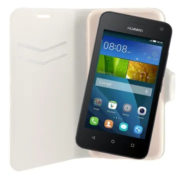 VOLTE-TEL ΘΗΚΗ HUAWEI Y360 LINE LEATHER-TPU BOOK STAND WHITE