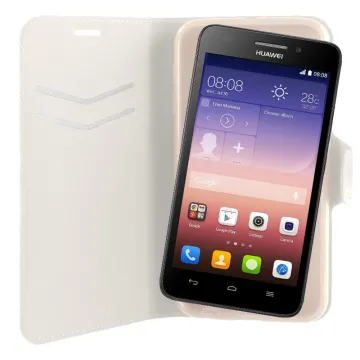 VOLTE-TEL ΘΗΚΗ HUAWEI G620/HONOR 4 PLAY LINE LEATHER-TPU BOOK STAND WHITE