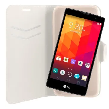 VOLTE-TEL ΘΗΚΗ LG MAGNA H500 LINE LEATHER-TPU BOOK STAND WHITE