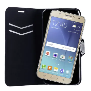 VOLTE-TEL ΘΗΚΗ SAMSUNG J7 J700 LINE LEATHER-TPU BOOK STAND BLACK