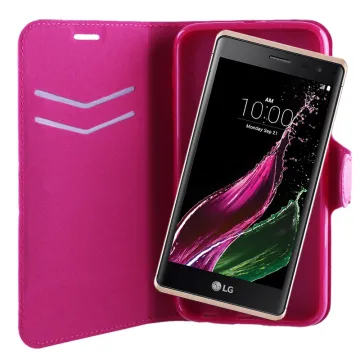 VOLTE-TEL ΘΗΚΗ LG X150 BELLO 2 LINE LEATHER-TPU BOOK STAND PINK
