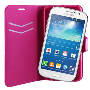 VOLTE-TEL ΘΗΚΗ SAMSUNG I9060/I9060i LINE LEATHER-TPU BOOK STAND PINK