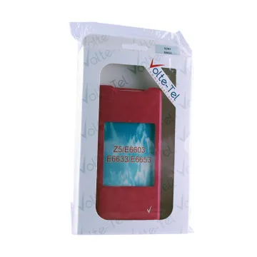 VOLTE-TEL ΘΗΚΗ SONY XPERIA Z5 E6653 LEATHER-TPU VIEW BOOK STAND PINK