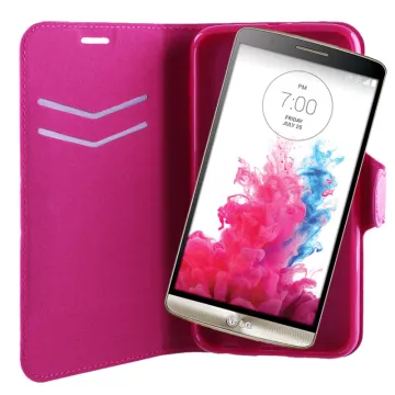 VOLTE-TEL ΘΗΚΗ LG G3 D855 LINE LEATHER-TPU BOOK STAND PINK