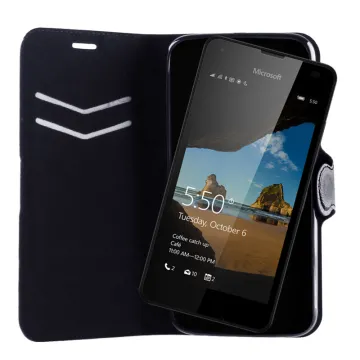 VOLTE-TEL ΘΗΚΗ MICROSOFT LUMIA 550 LINE LEATHER-TPU BOOK STAND BLACK