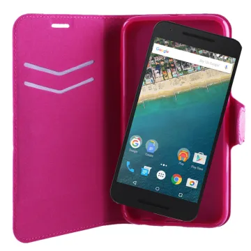 VOLTE-TEL ΘΗΚΗ LG NEXUS 5X H791 LINE LEATHER-TPU BOOK STAND PINK