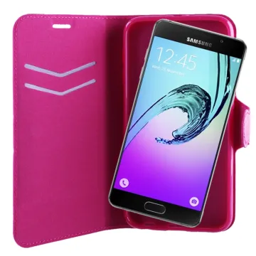 VOLTE-TEL ΘΗΚΗ SAMSUNG A5 2016 A510 LINE LEATHER-TPU BOOK STAN PINK