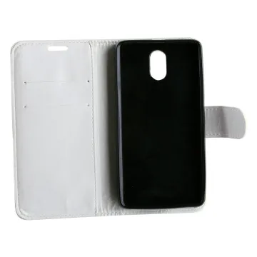 VOLTE-TEL LEATHER BOOK-STAND ΘΗΚΗ LENOVO VIBE P1M 5.0in WHITE