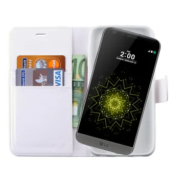 VOLTE-TEL ΘΗΚΗ LG G5 H850 LEATHER-TPU BOOK STAND WHITE