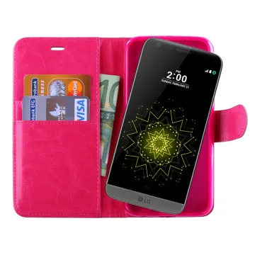 VOLTE-TEL ΘΗΚΗ LG G5 H850 LEATHER-TPU BOOK STAND PINK