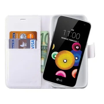 VOLTE-TEL ΘΗΚΗ LG K4 K120 LEATHER-TPU BOOK STAND WHITE