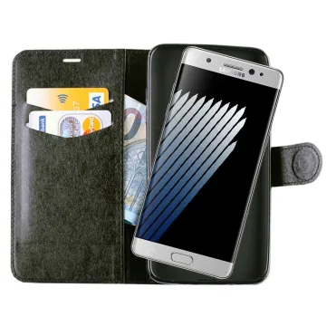 VOLTE-TEL ΘΗΚΗ SAMSUNG NOTE FE SILK LEATHER-TPU BOOK STAND BLACK