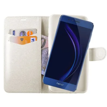 VOLTE-TEL ΘΗΚΗ HONOR 8 SILK LEATHER-TPU BOOK STAND WHITE
