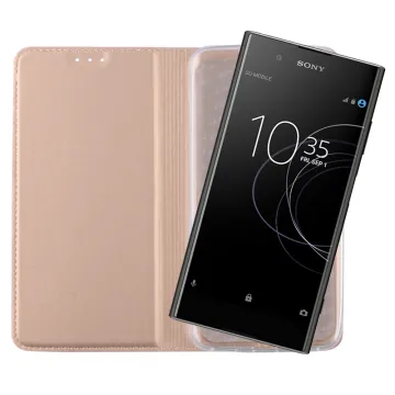 VOLTE-TEL MAGNET BOOK STAND ΘΗΚΗ SONY XPERIA XA1 PLUS 5.5in GOLD