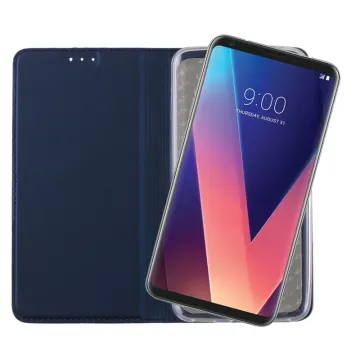 VOLTE-TEL MAGNET BOOK STAND ΘΗΚΗ LG THINQ V30S 6.0in DARK BLUE