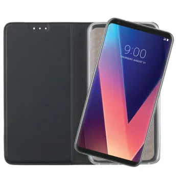 VOLTE-TEL MAGNET BOOK STAND ΘΗΚΗ LG THINQ V30S 6.0in DARK GREY