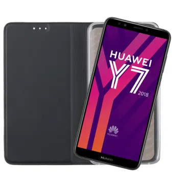 VOLTE-TEL MAGNET BOOK STAND ΘΗΚΗ HUAWEI Y7 2018/Y7 PRIME 2018/HONOR 7C 5.99in DARK GREY
